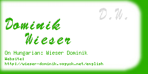 dominik wieser business card